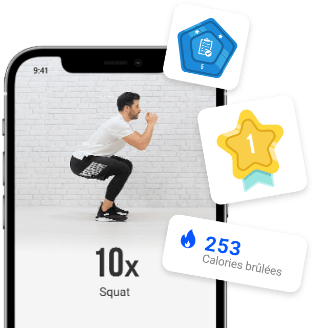 Récompenses obtenues par l'utilisateur après avoir complété des séances d'entrainement